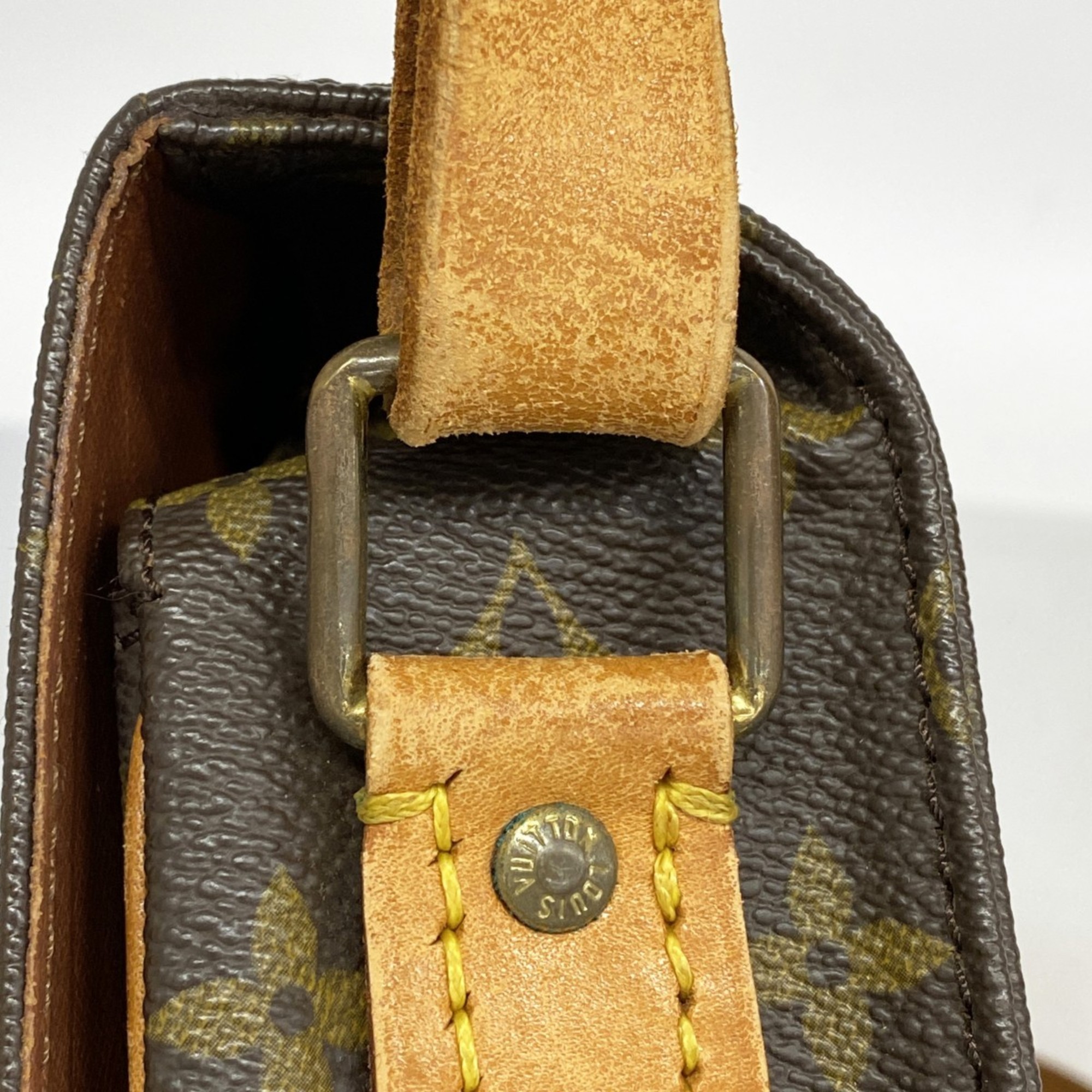 Louis Vuitton Shoulder Bag Monogram Cartesier PM MM Brown Ladies