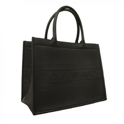 Christian Dior Tote Bag Book Leather Black Women's