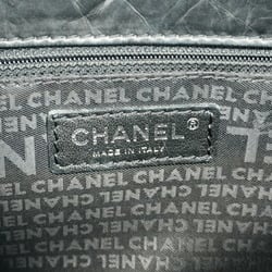 Chanel Shoulder Bag Matelasse Leather Black Women's