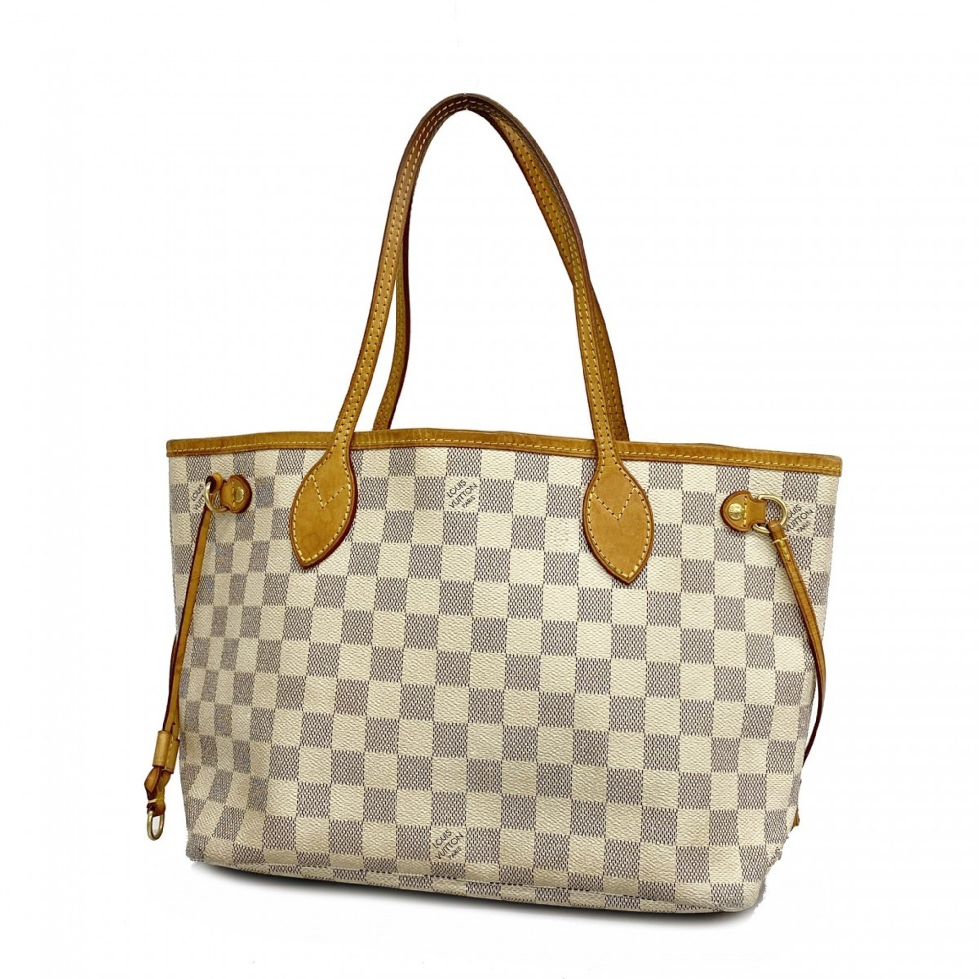 Louis Vuitton Tote Bag Damier Azur Neverfull PM N51110 White Women's