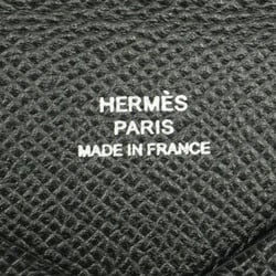 Hermes Business Card Holder/Card Case Calvi Epsom Leather Black Y Stamp Men's Women's