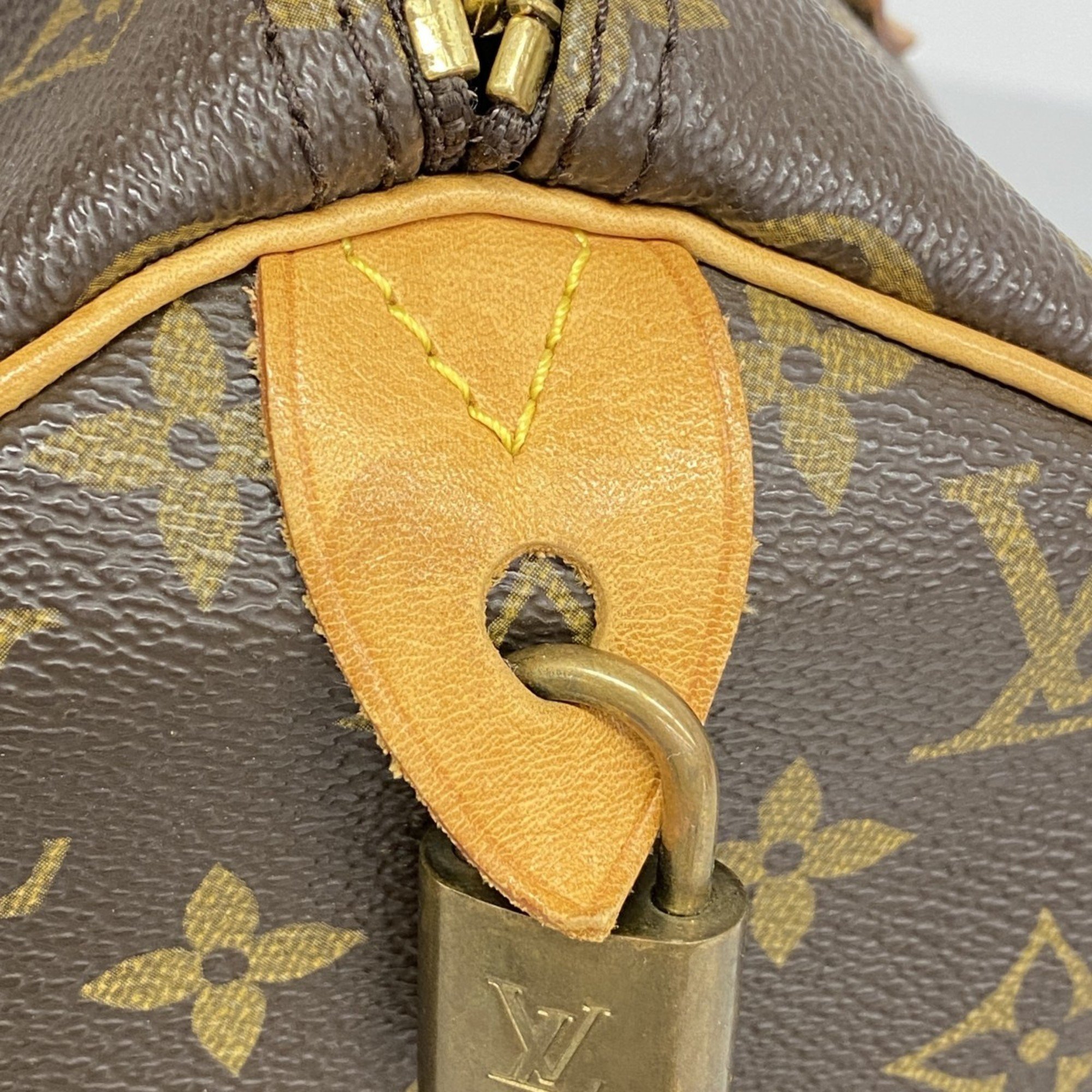 Louis Vuitton Handbag Monogram Speedy 30 M41108 Brown Ladies