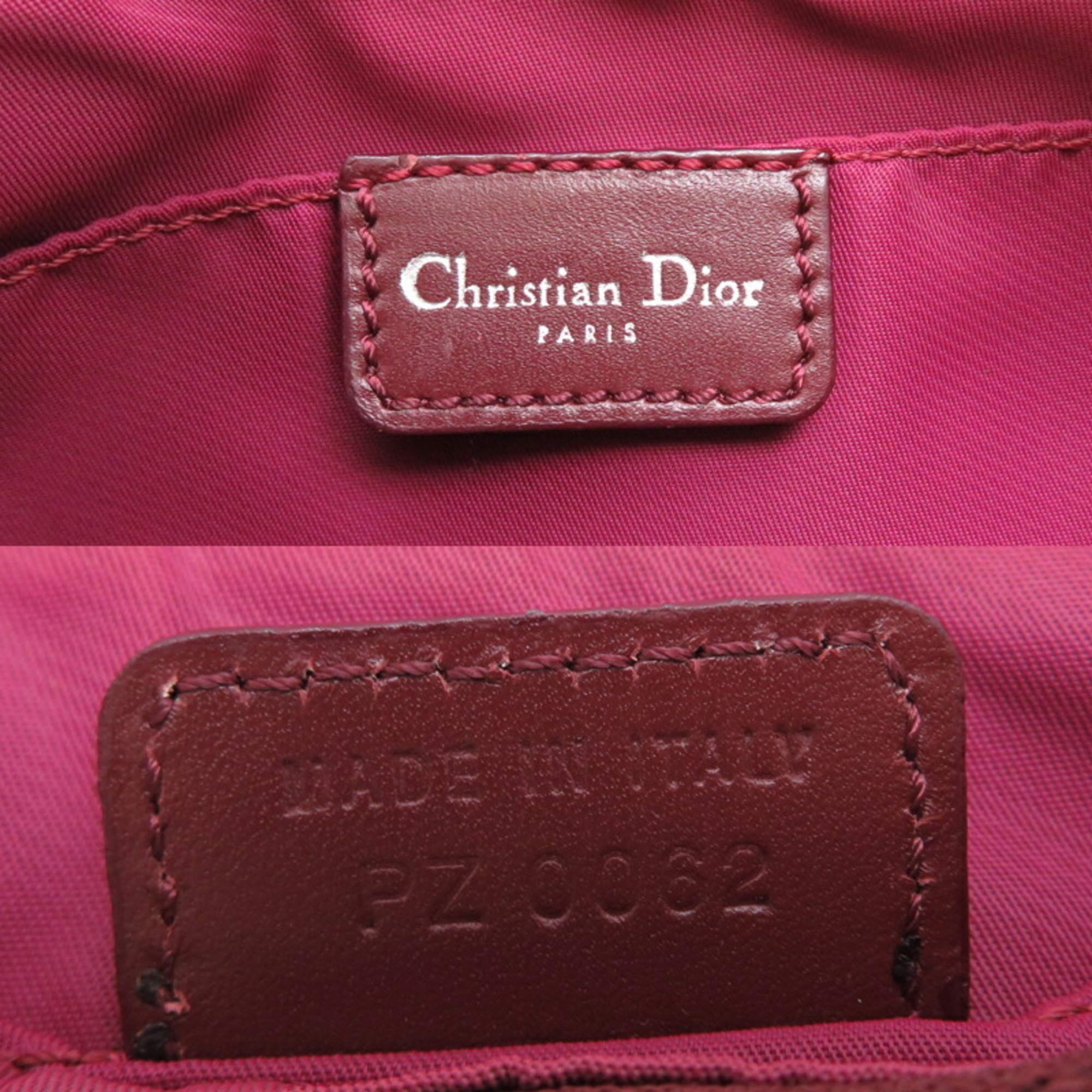 Christian Dior Saddle Pouch Women's Shoulder Bag Jacquard Purple