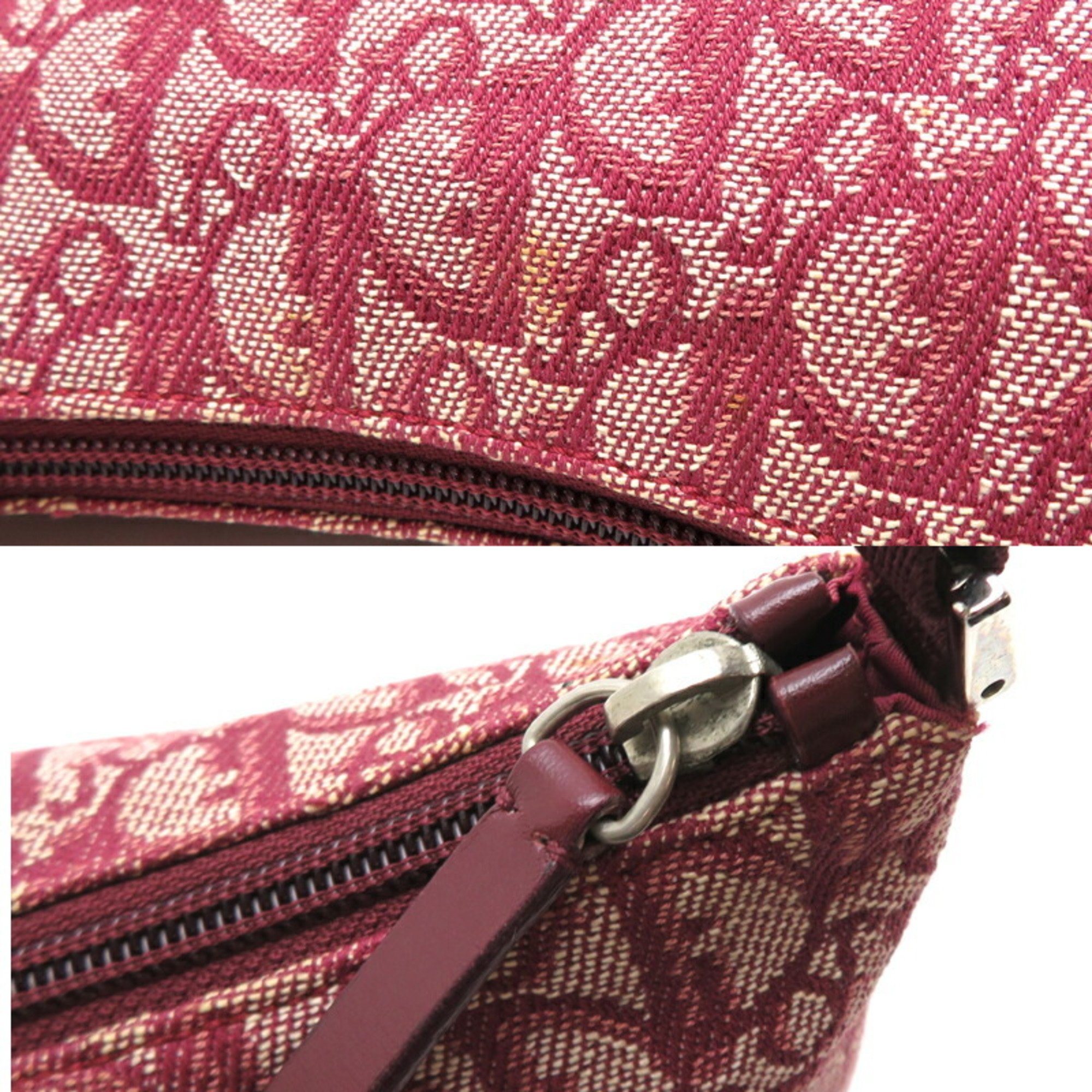 Christian Dior Saddle Pouch Women's Shoulder Bag Jacquard Purple