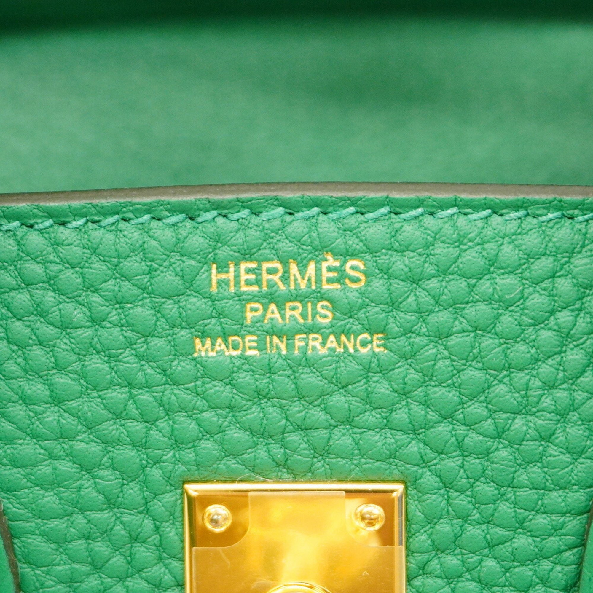 Hermes handbag Birkin 25 Togo Mint W stamped ladies