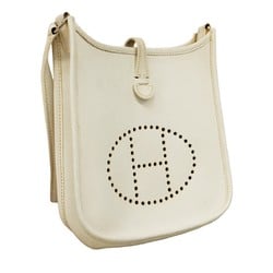 Hermes Shoulder Bag Evelyn TPM Epsom White O Stamp Ladies