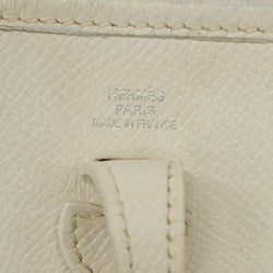 Hermes Shoulder Bag Evelyn TPM Epsom White O Stamp Ladies