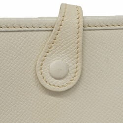 Hermes Shoulder Bag Evelyn TPM Epsom White O Stamp Ladies