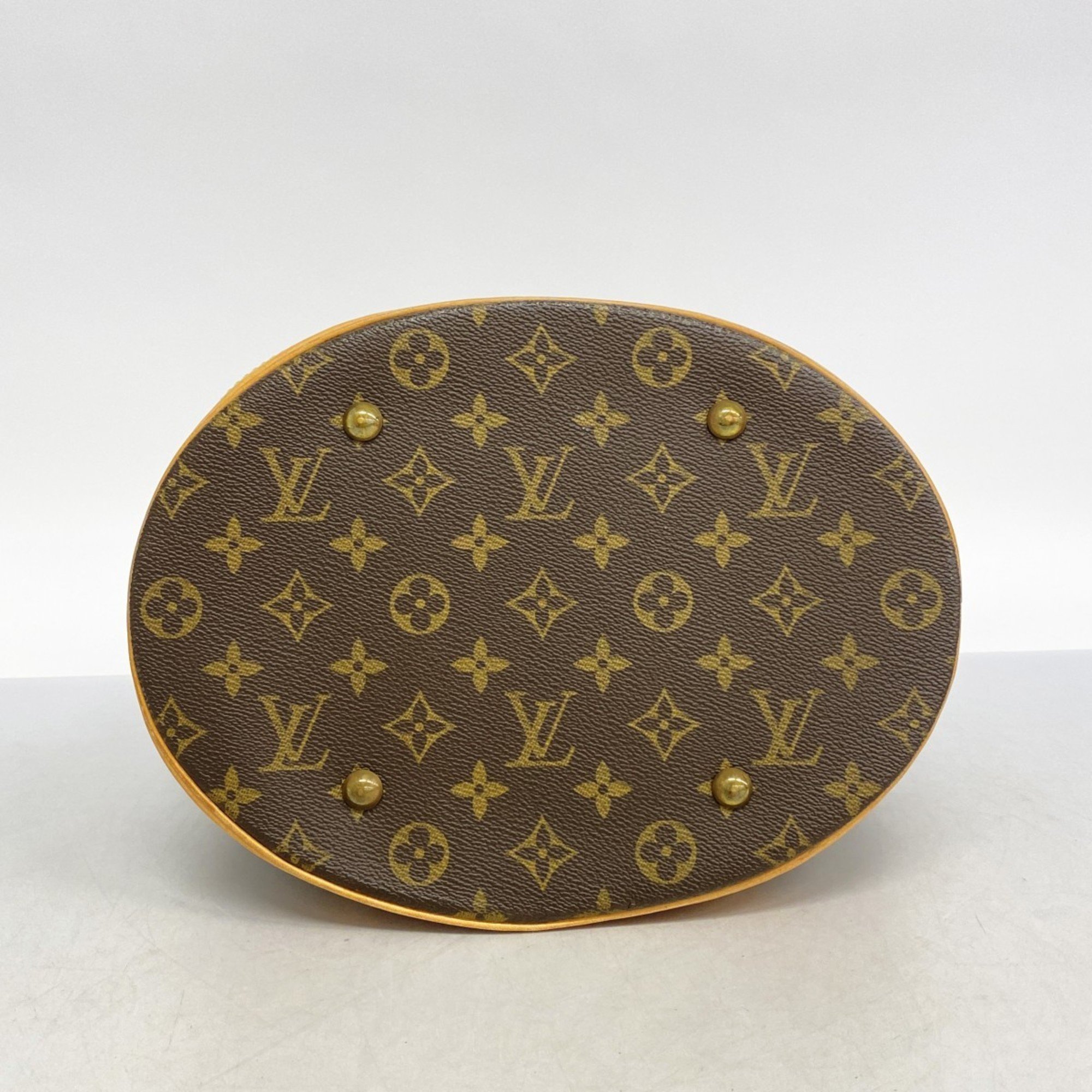 Louis Vuitton Tote Bag Monogram Bucket GM M42236 Brown Women's