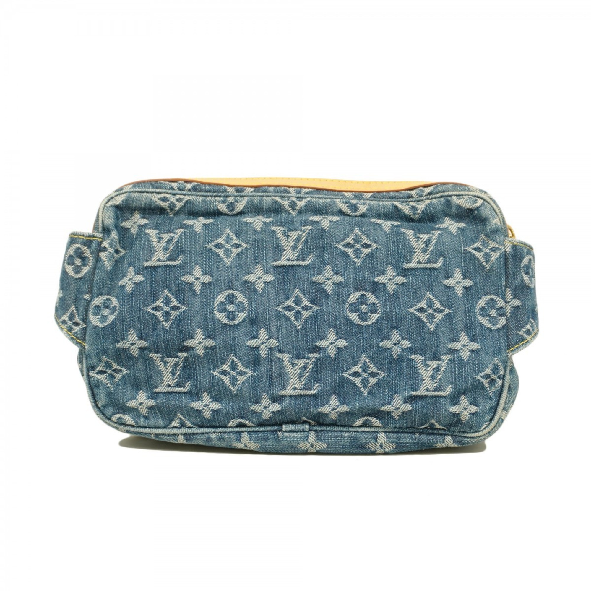 Louis Vuitton Waist Bag Monogram Denim Bum M95347 Blue Women's