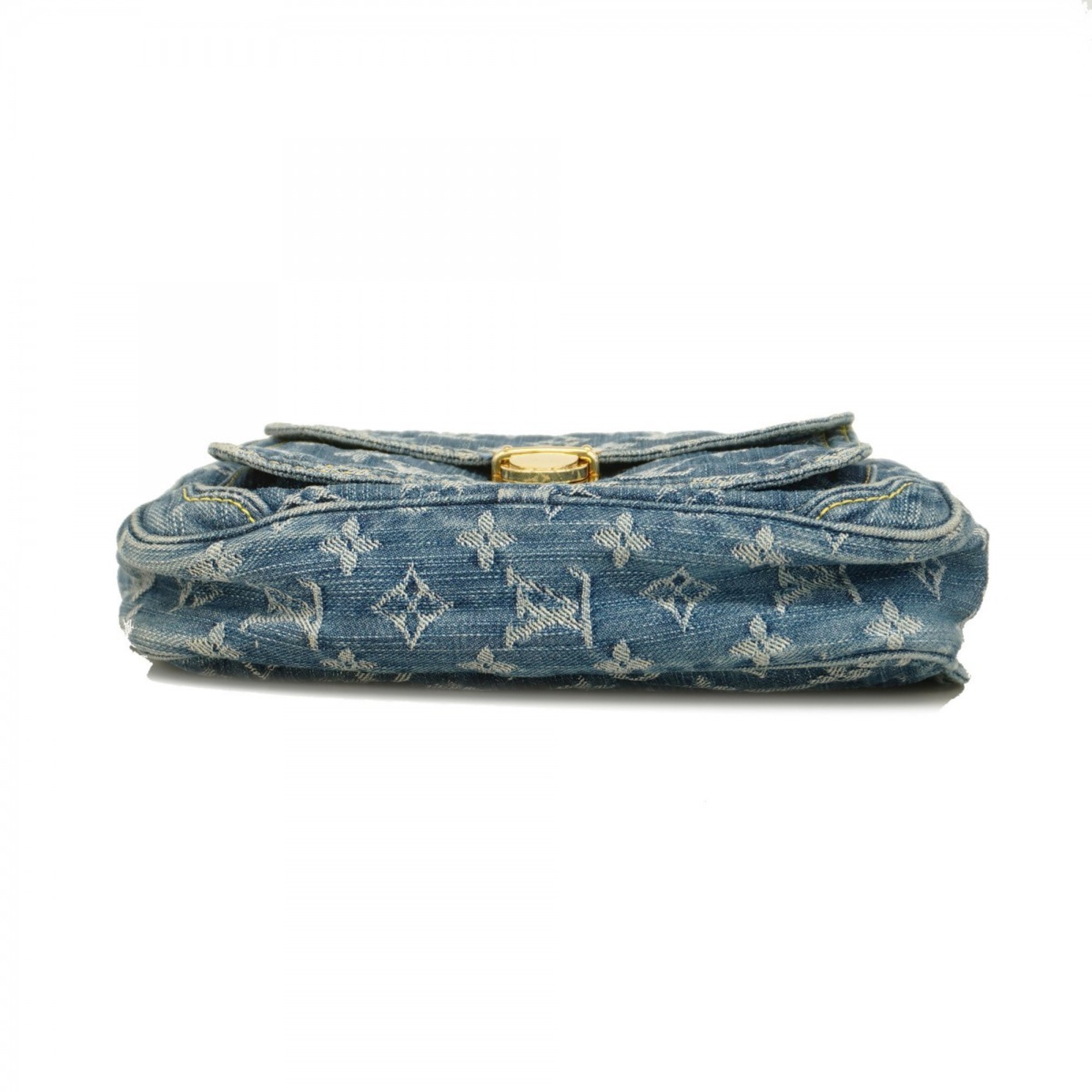 Louis Vuitton Waist Bag Monogram Denim Bum M95347 Blue Women's