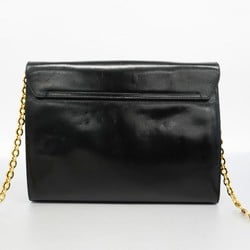 Salvatore Ferragamo Shoulder Bag Gancini Leather Black Women's