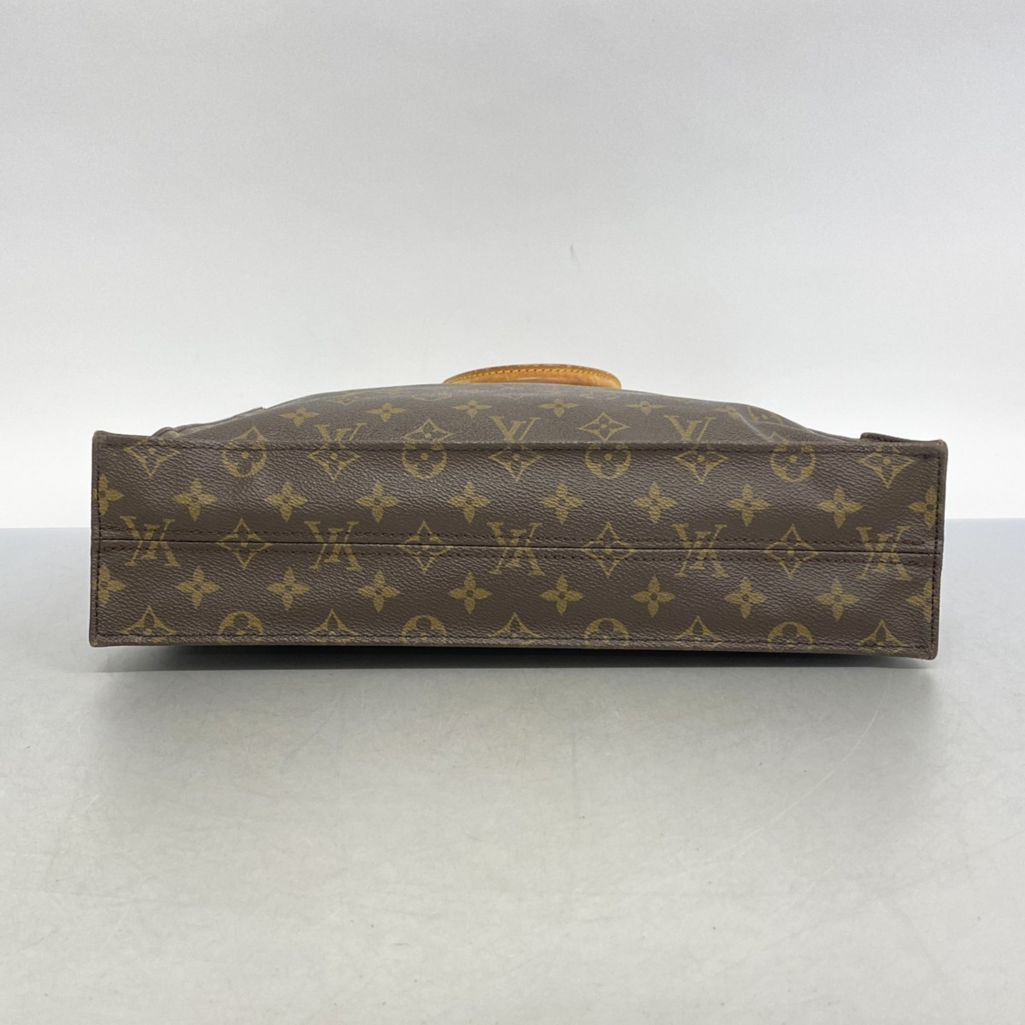 Louis Vuitton Tote Bag Monogram Sac Plat M51140 Brown Women's