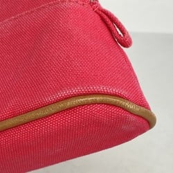 Hermes Pouch Bolide Canvas Pink Women's