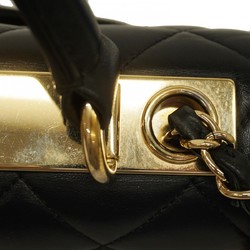 Chanel handbag, Matelasse, lambskin, black, champagne, ladies