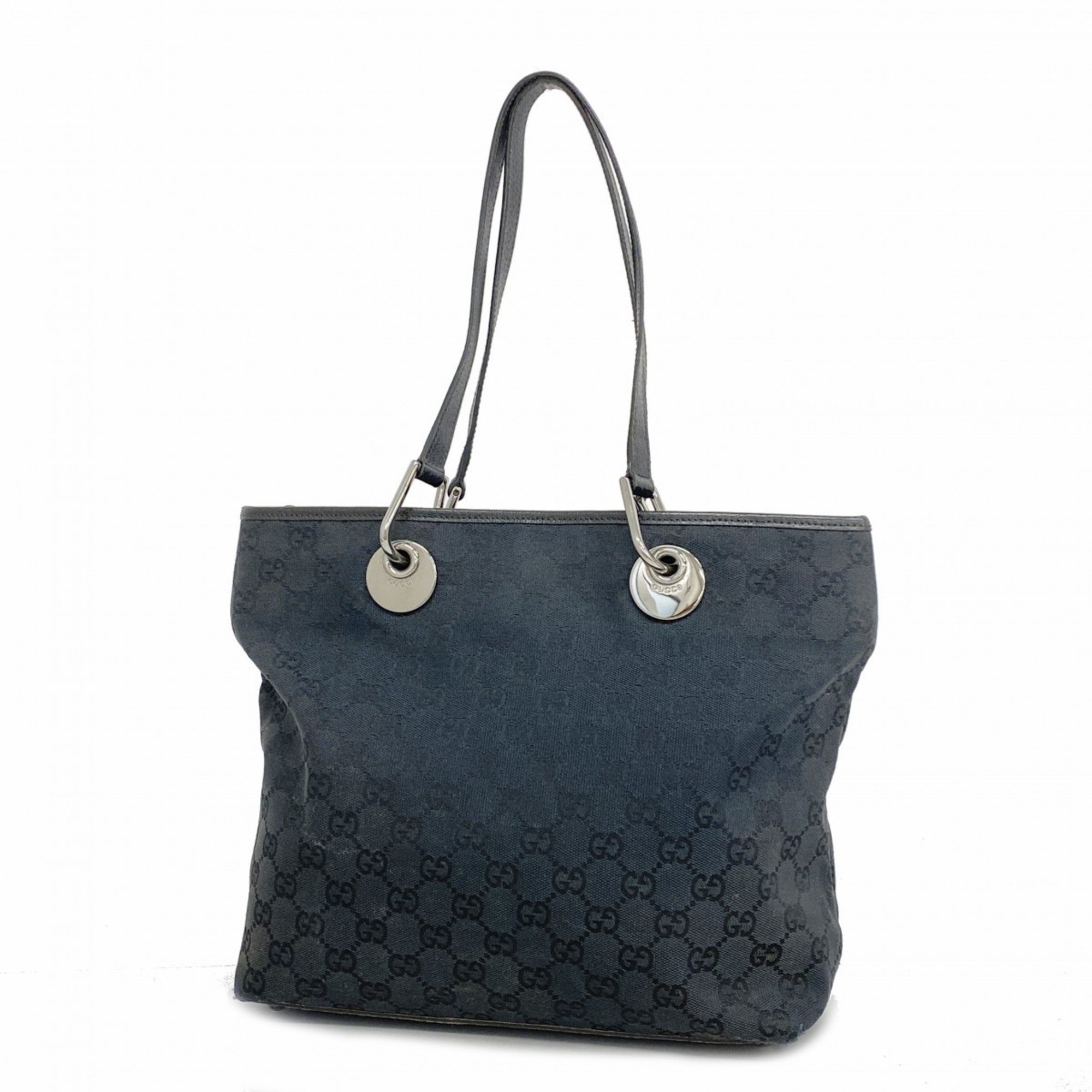 Gucci Tote Bag GG Canvas 139552 Black Women's