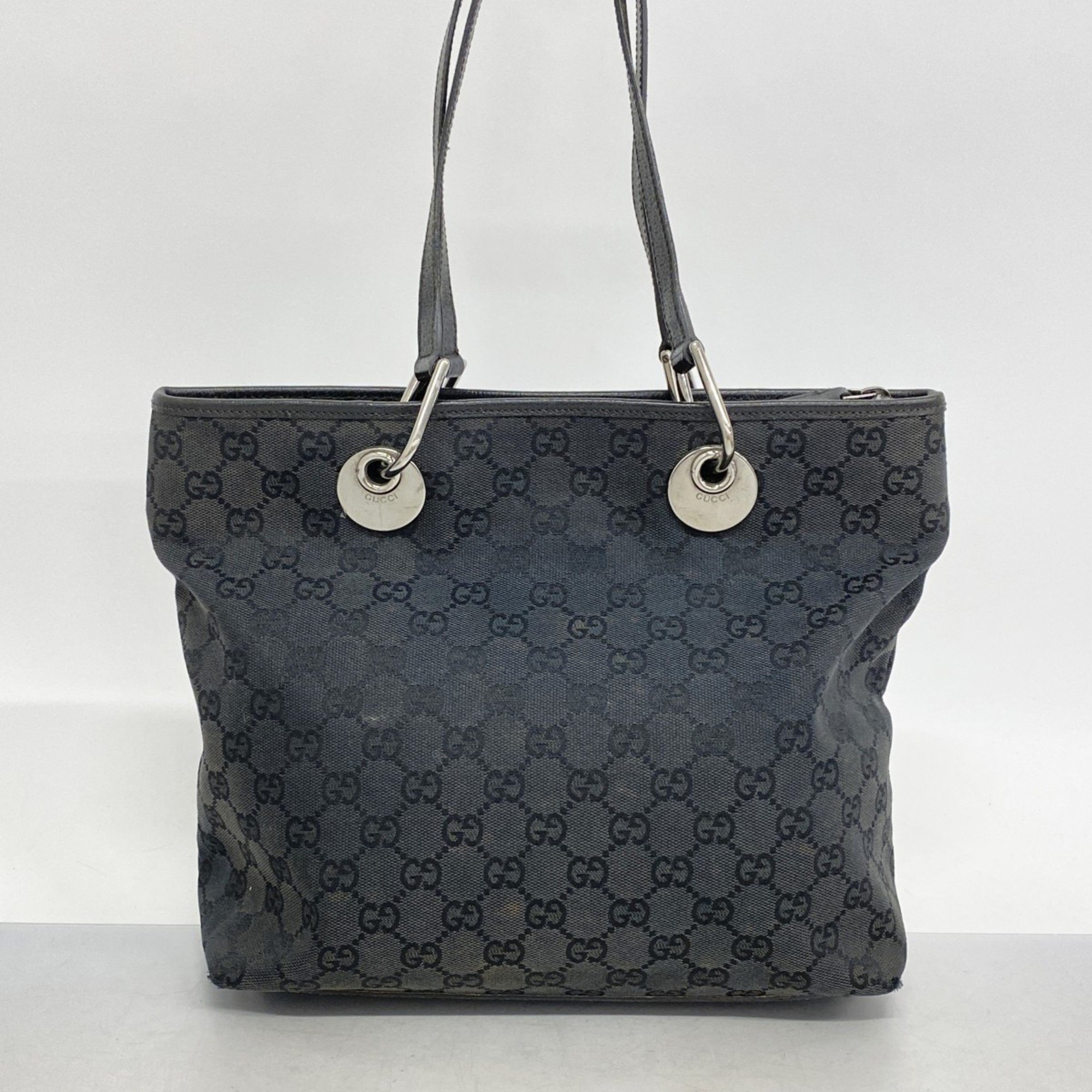 Gucci Tote Bag GG Canvas 139552 Black Women's