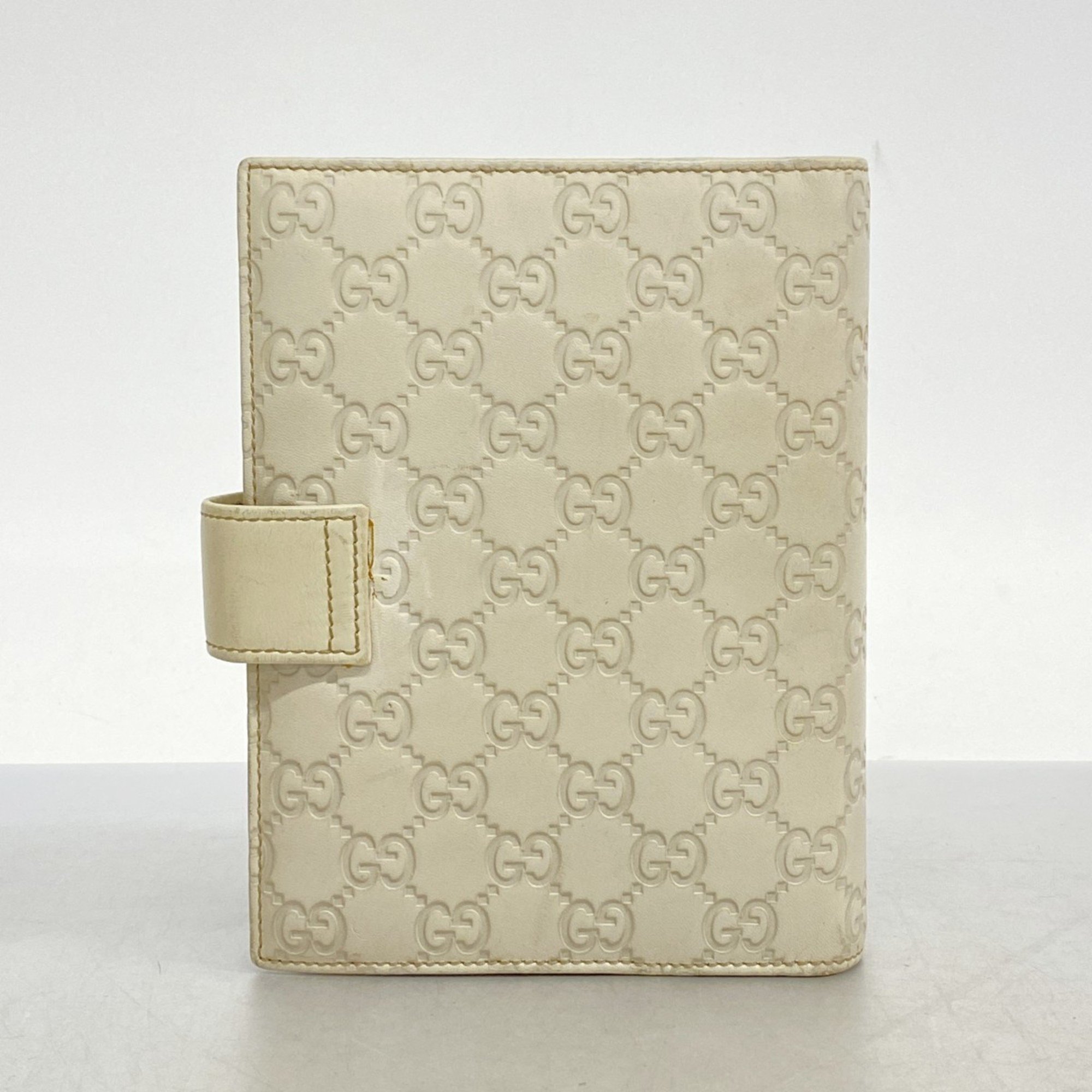 Gucci Notebook Cover Guccissima 115241 Leather Beige Champagne Men's Women's