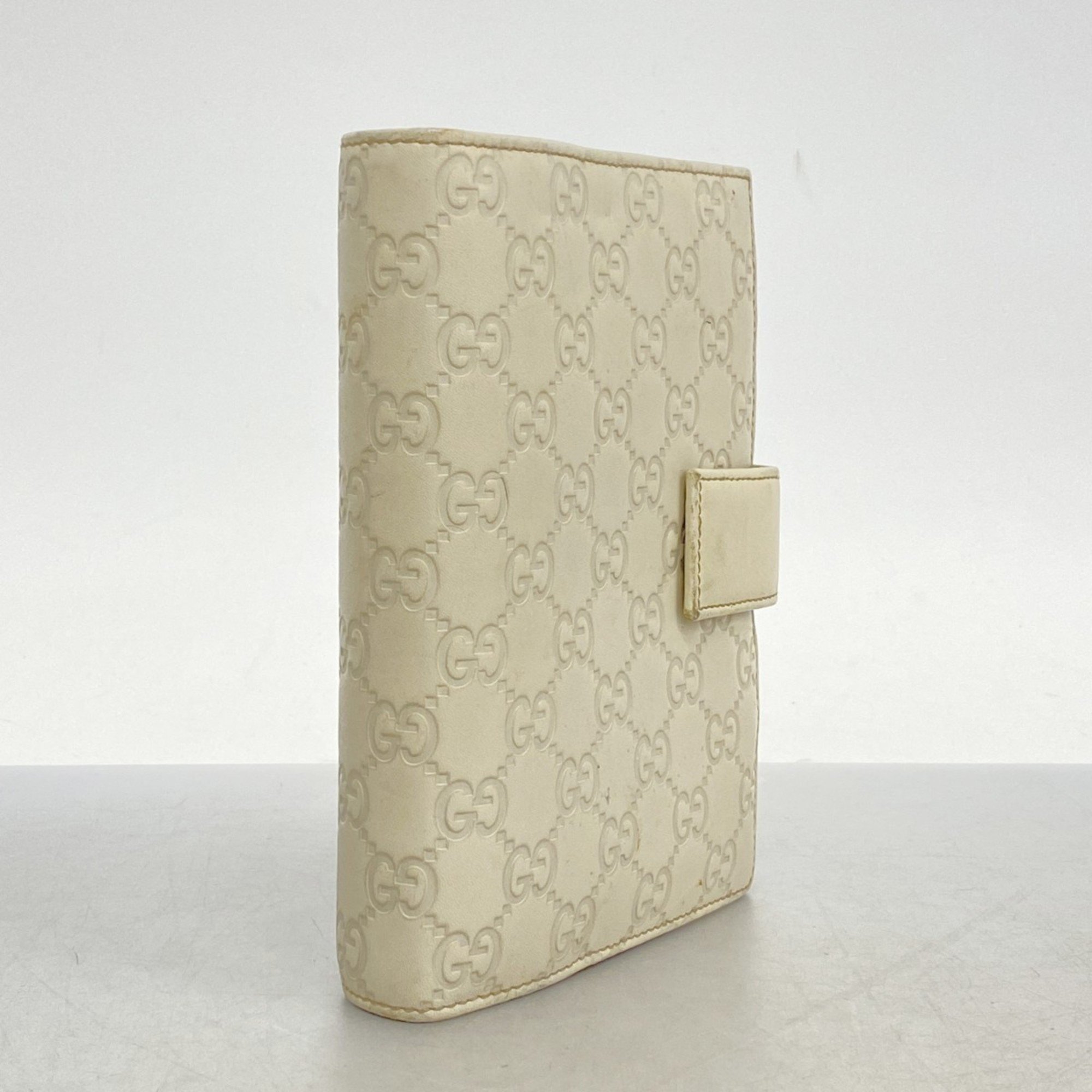 Gucci Notebook Cover Guccissima 115241 Leather Beige Champagne Men's Women's