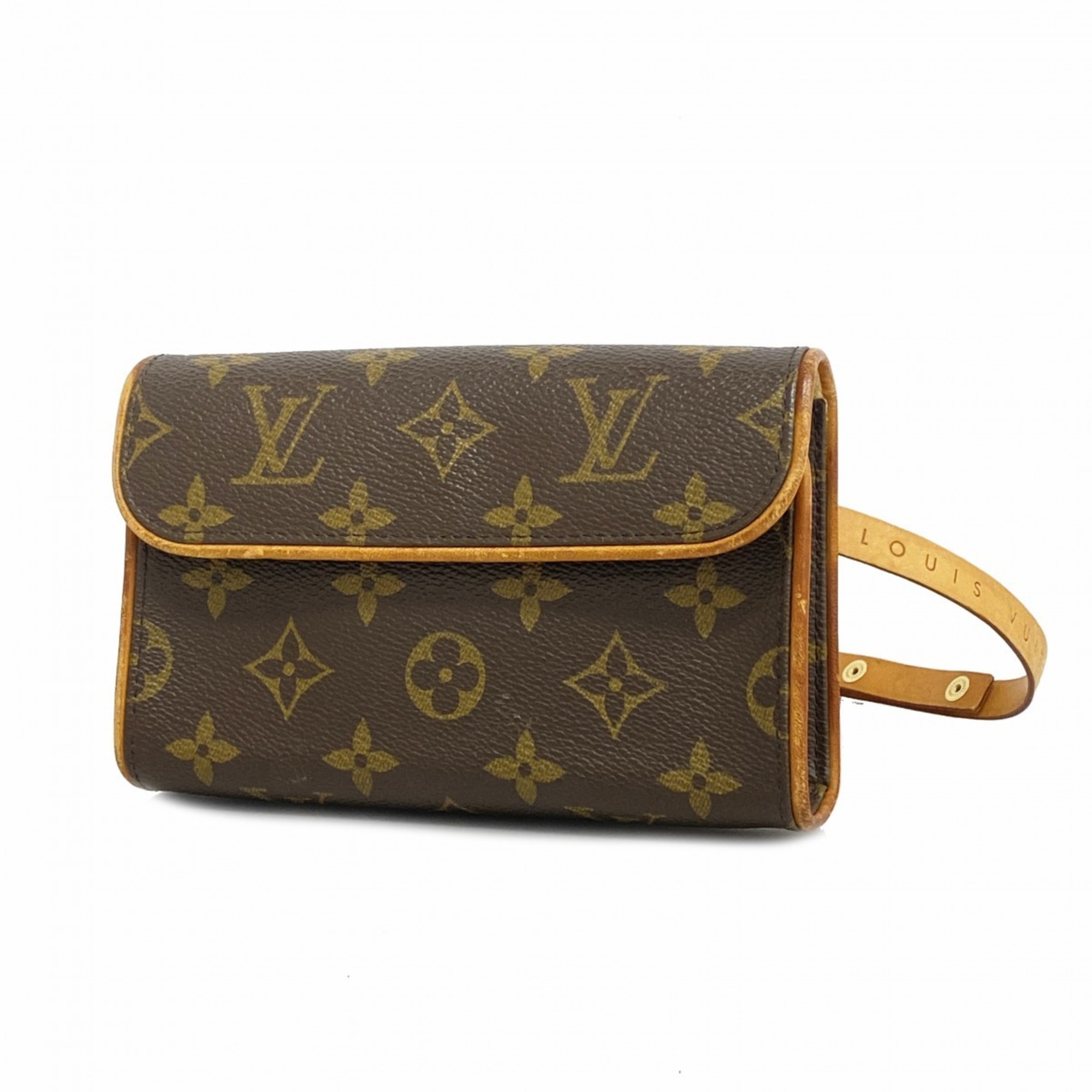 Louis Vuitton Waist Bag Monogram Pochette Florentine M51855 Brown Women's