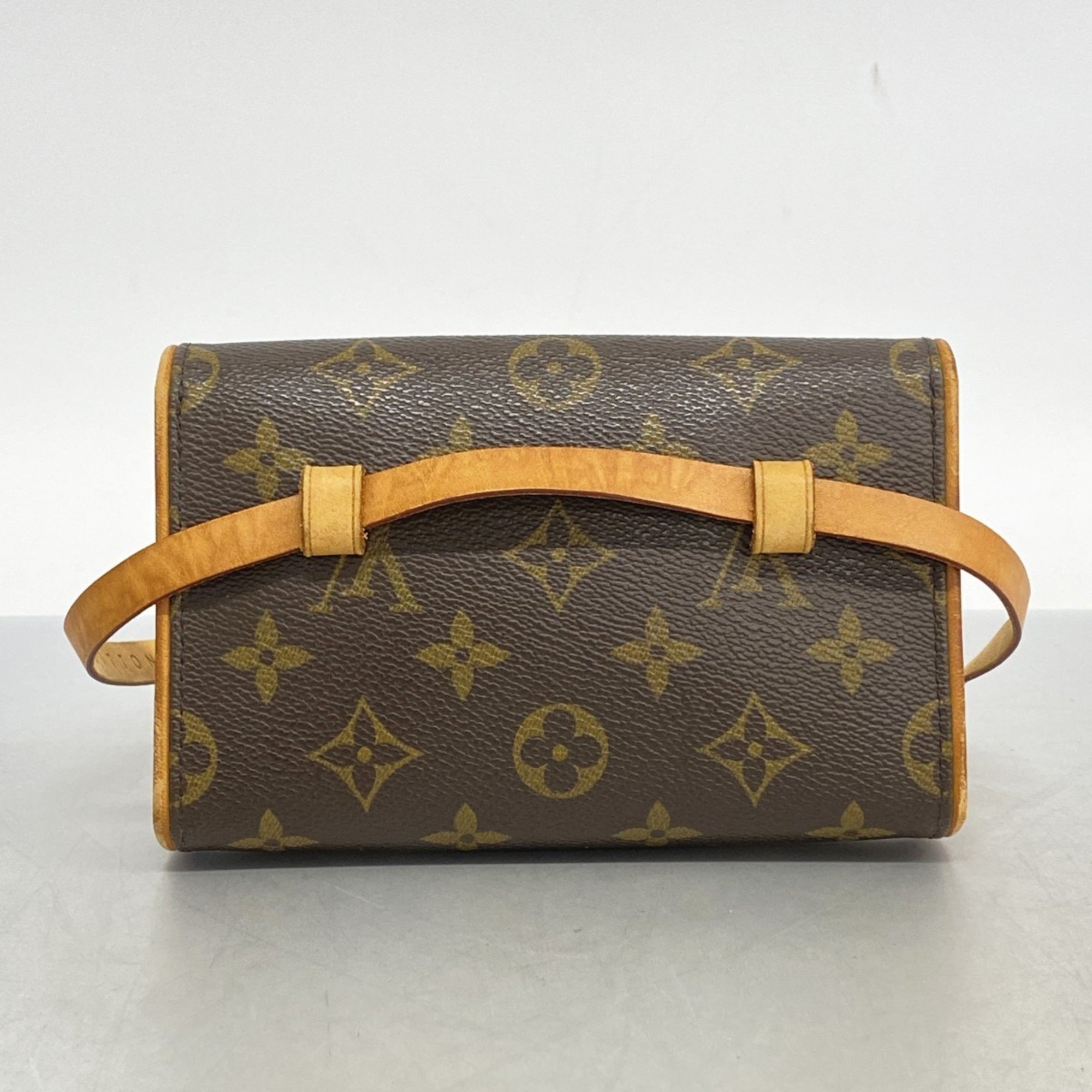 Louis Vuitton Waist Bag Monogram Pochette Florentine M51855 Brown Women's