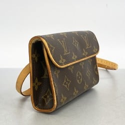 Louis Vuitton Waist Bag Monogram Pochette Florentine M51855 Brown Women's