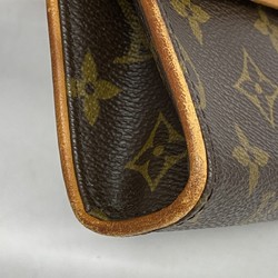 Louis Vuitton Waist Bag Monogram Pochette Florentine M51855 Brown Women's