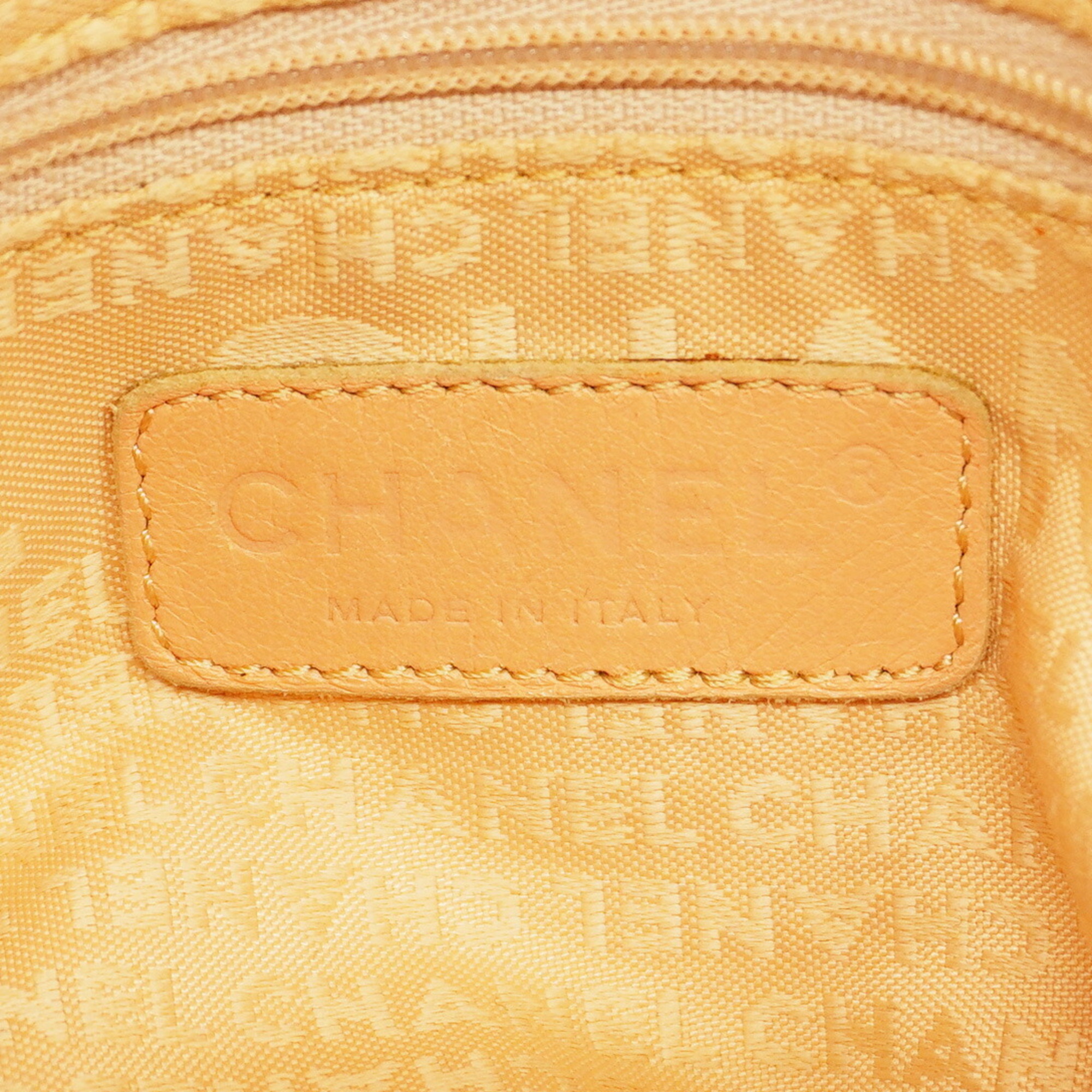 Chanel Handbag Chocolate Bar Leather Beige Women's