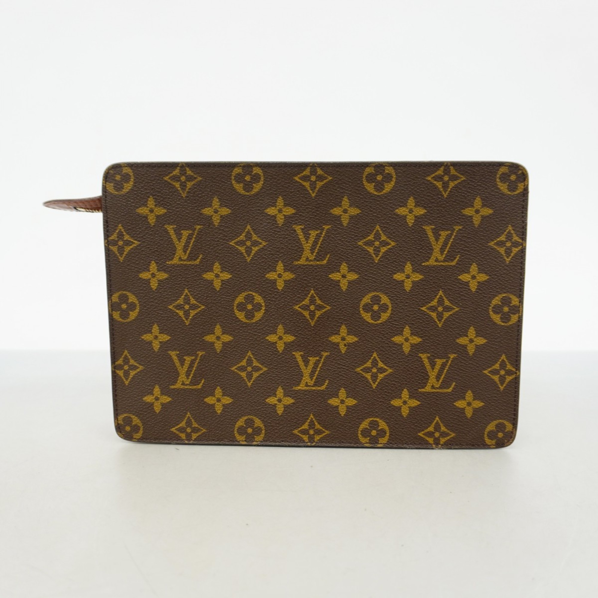 Louis Vuitton Clutch Bag Monogram Pochette Homme M51795 Brown Men's Women's