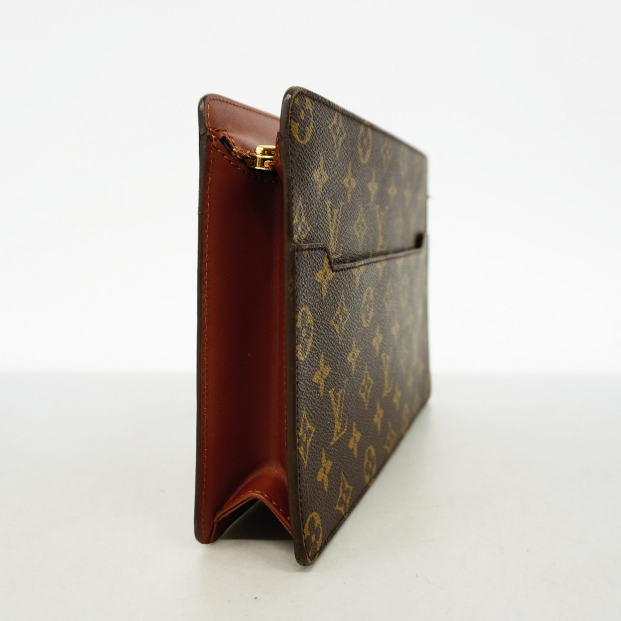 Louis Vuitton Clutch Bag Monogram Pochette Homme M51795 Brown Men's Women's