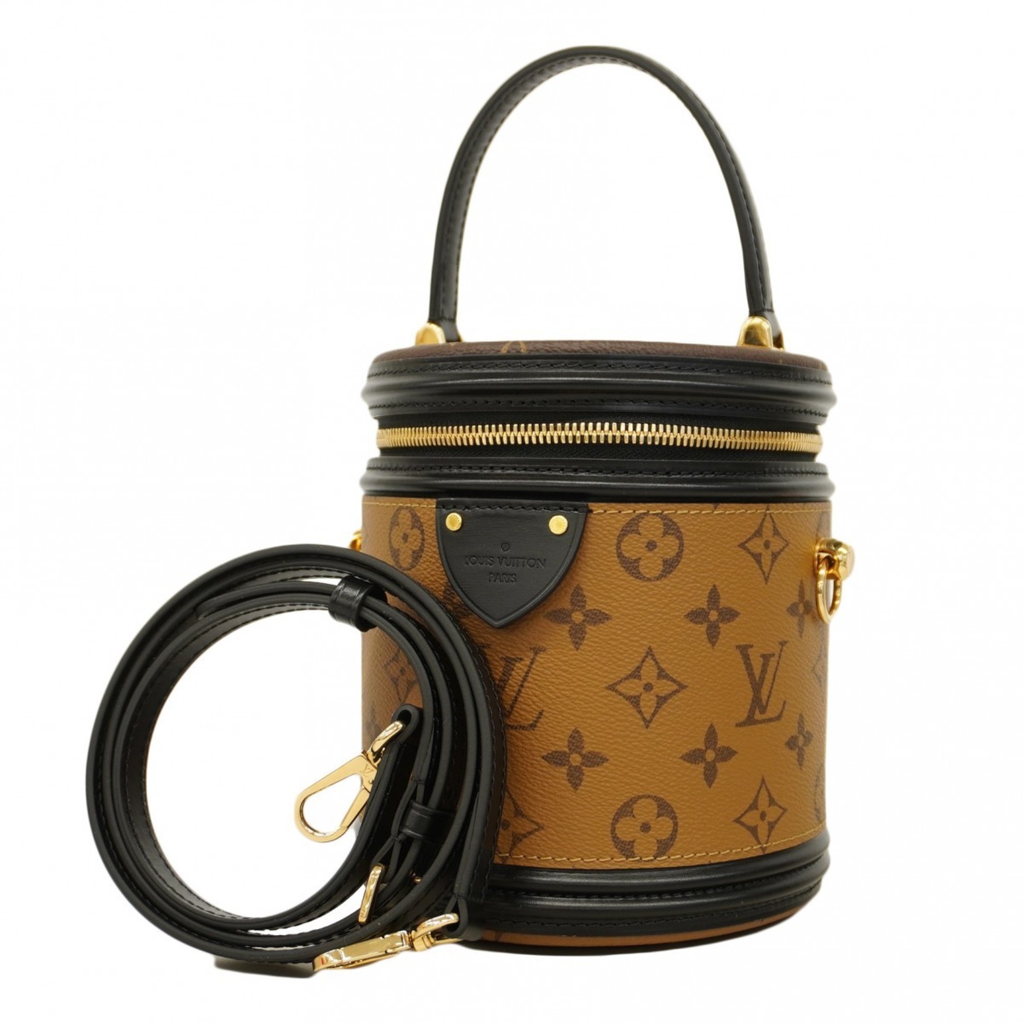 Louis Vuitton Handbag Monogram Reverse Cannes M43986 Brown Black Ladies