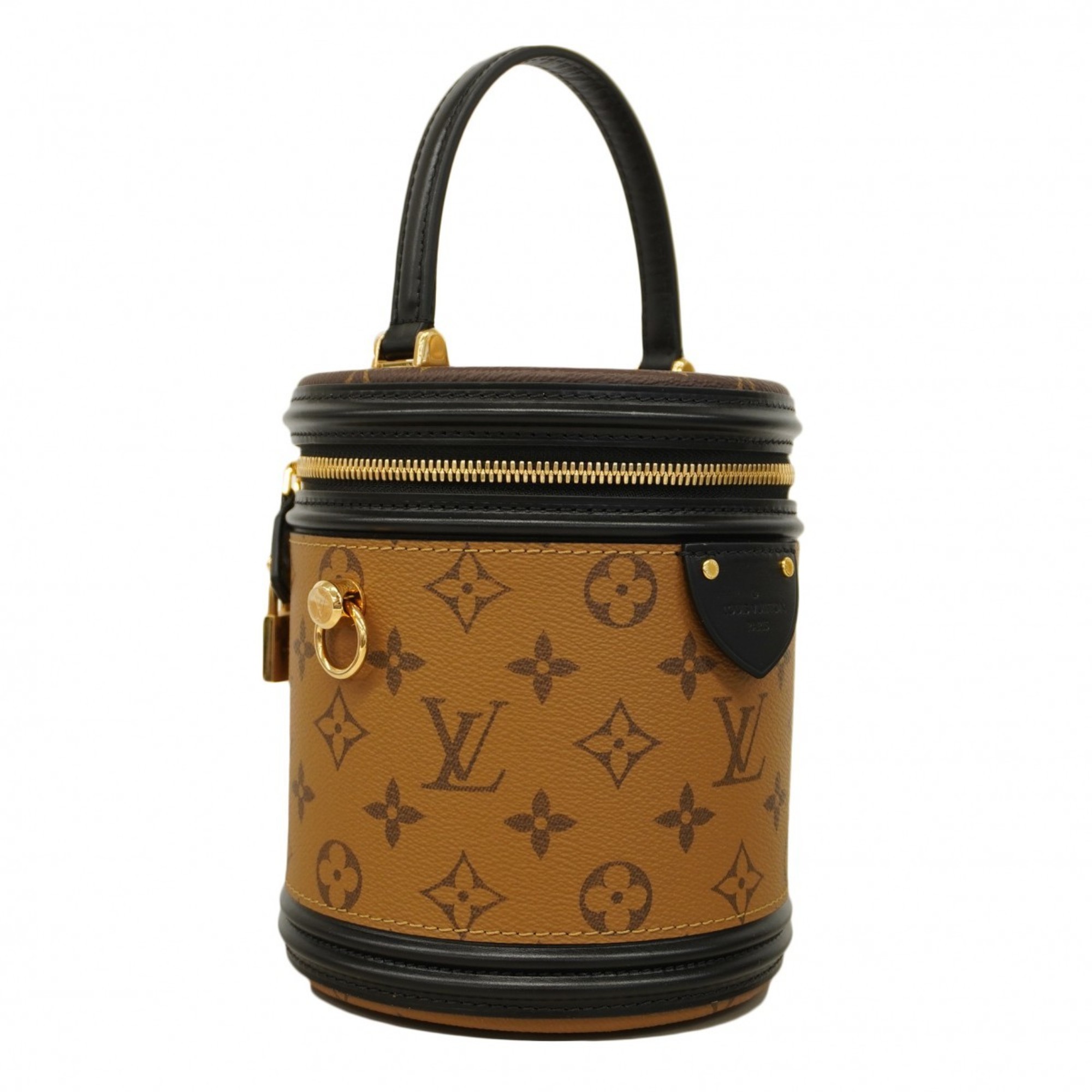 Louis Vuitton Handbag Monogram Reverse Cannes M43986 Brown Black Ladies