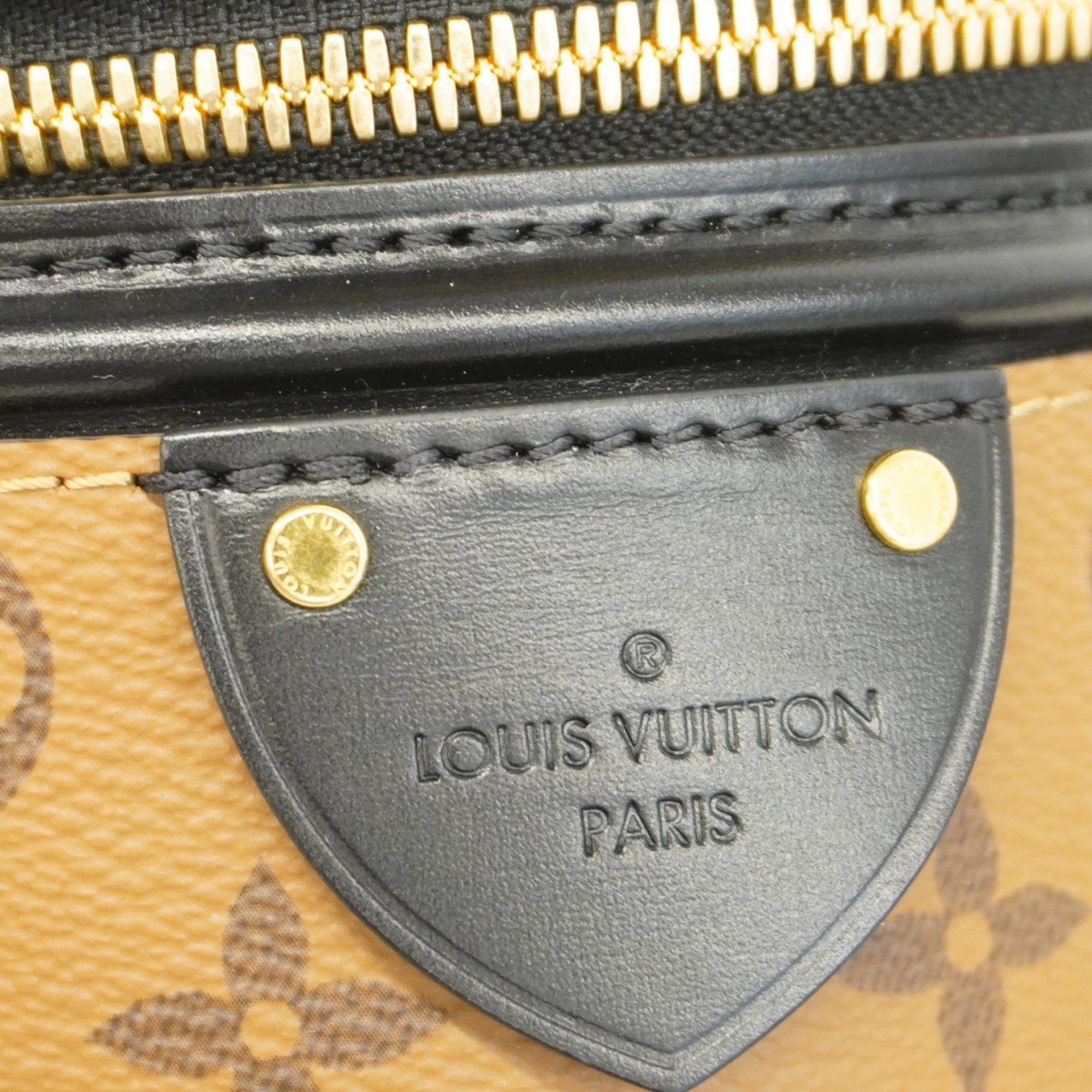 Louis Vuitton Handbag Monogram Reverse Cannes M43986 Brown Black Ladies