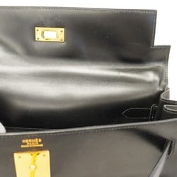 Hermes handbag Kelly 32 box calf black ○W stamp ladies