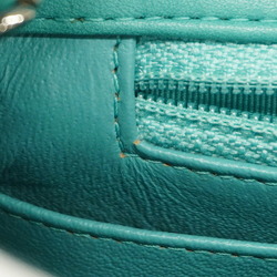 Chanel Shoulder Bag Matelasse Lambskin Turquoise Blue Women's