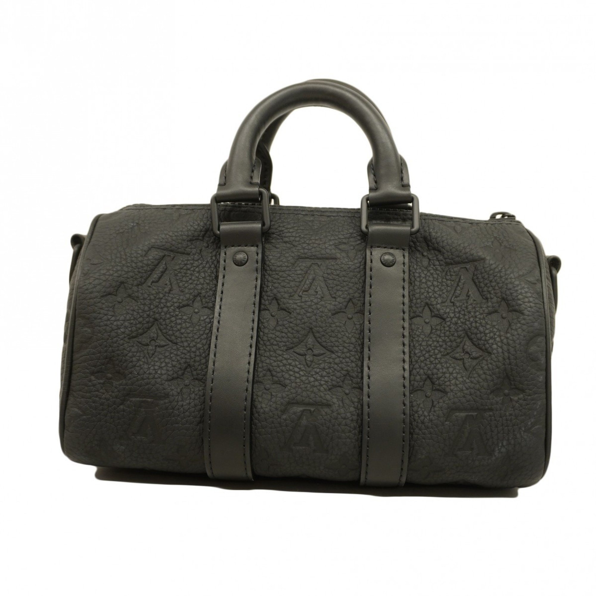 Louis Vuitton Handbag Monogram Taurillon Keepall Bandouliere 25 M20900 Noir Men's