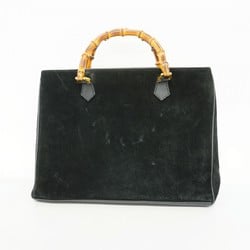 Gucci Handbag Bamboo 002 123 0322 Suede Black Women's