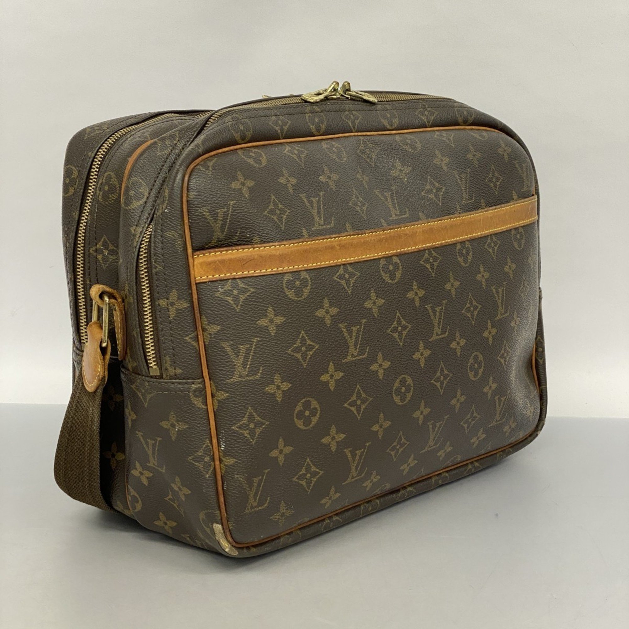 Louis Vuitton Shoulder Bag Monogram Reporter GM M45252 Brown Ladies