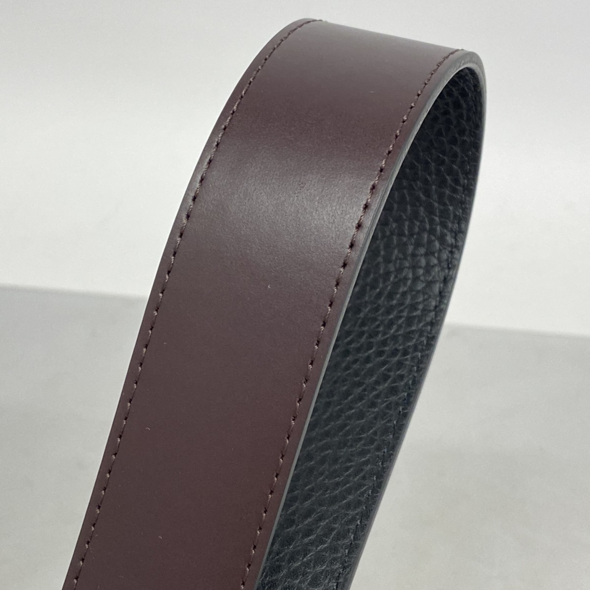 Louis Vuitton Belt MyLV Santur N1010 Black Brown Men's