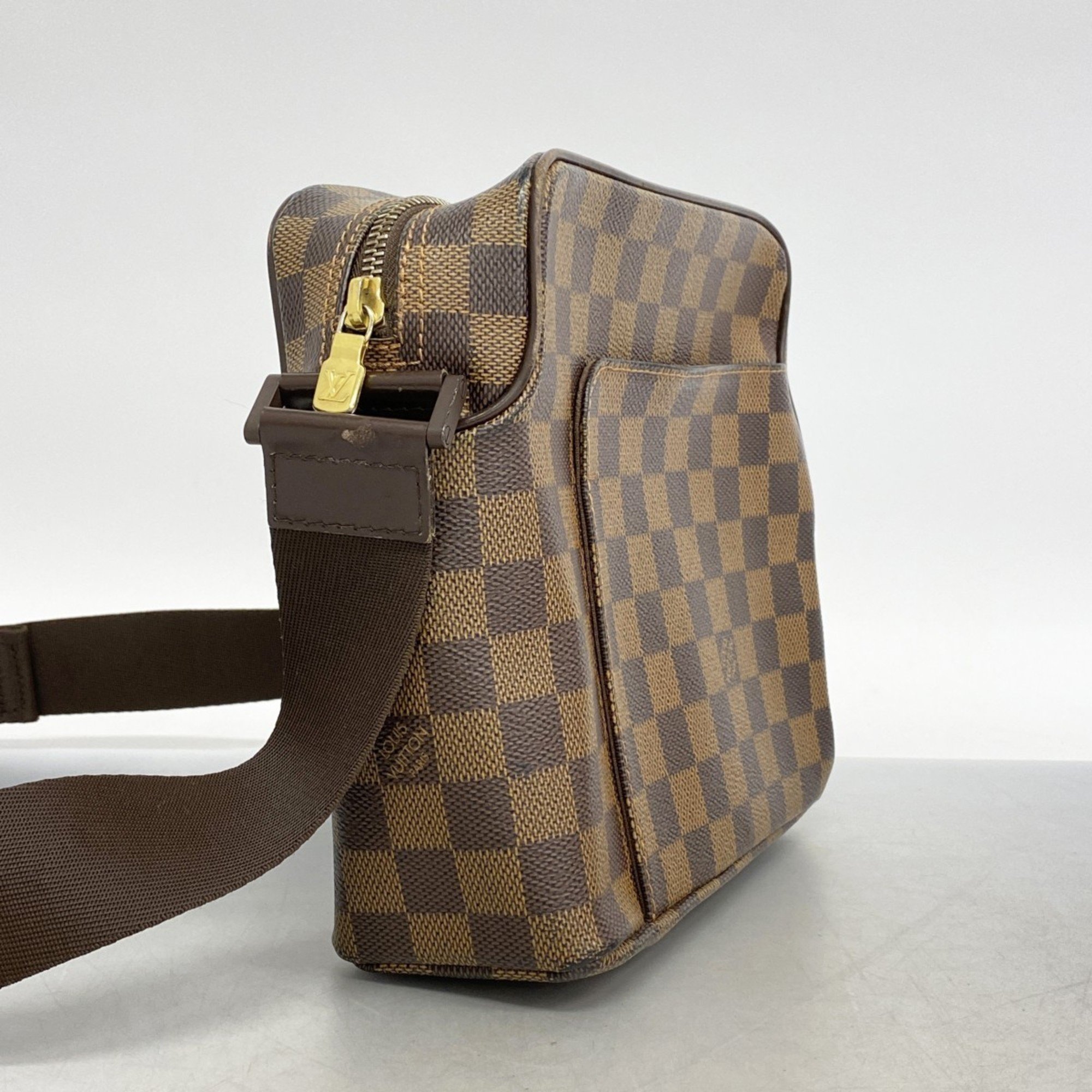 Louis Vuitton Shoulder Bag Damier Olaf PM N41442 Ebene Ladies