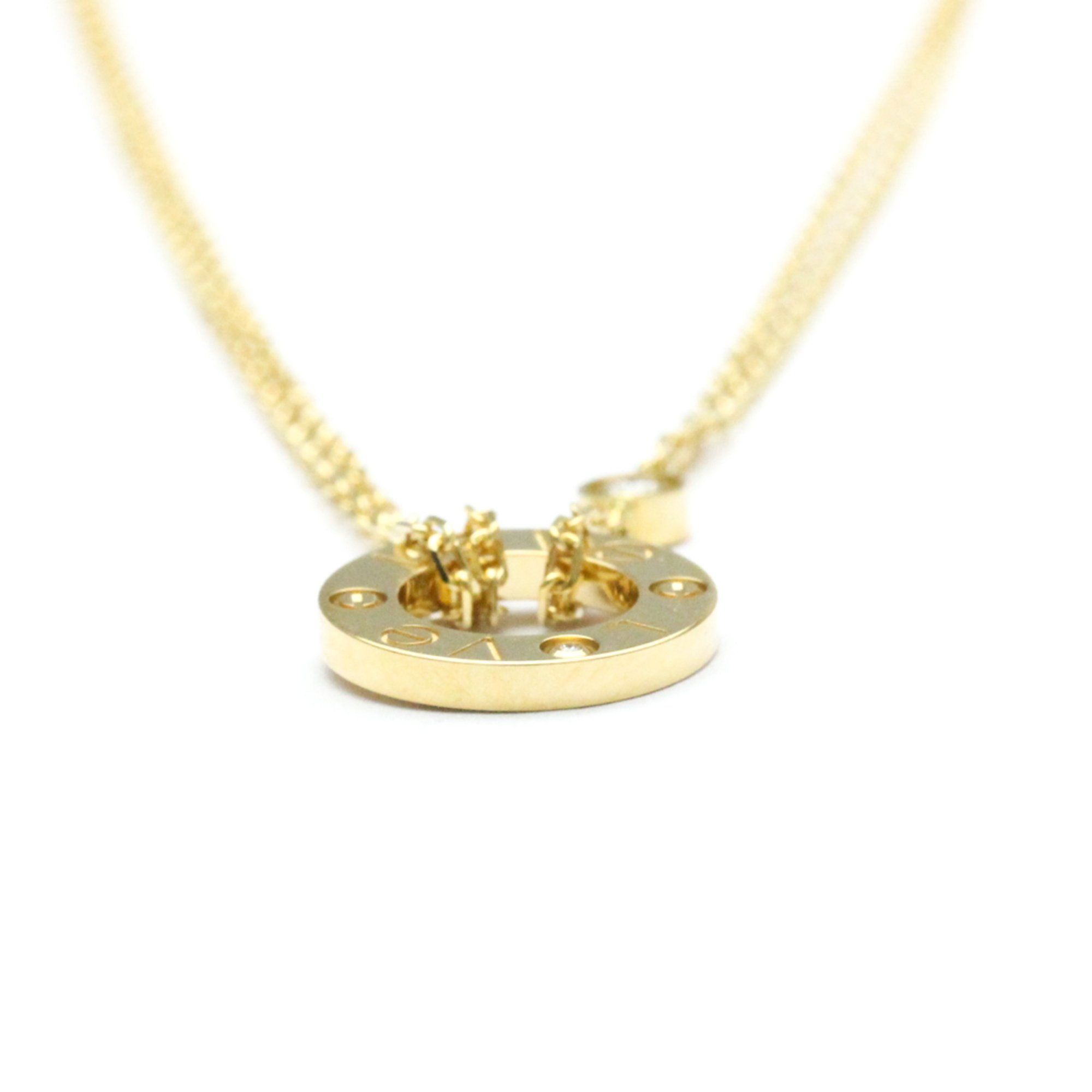 Cartier Love Circle Necklace B7219500 Yellow Gold (18K) Diamond Men,Women Pendant Necklace (Gold)