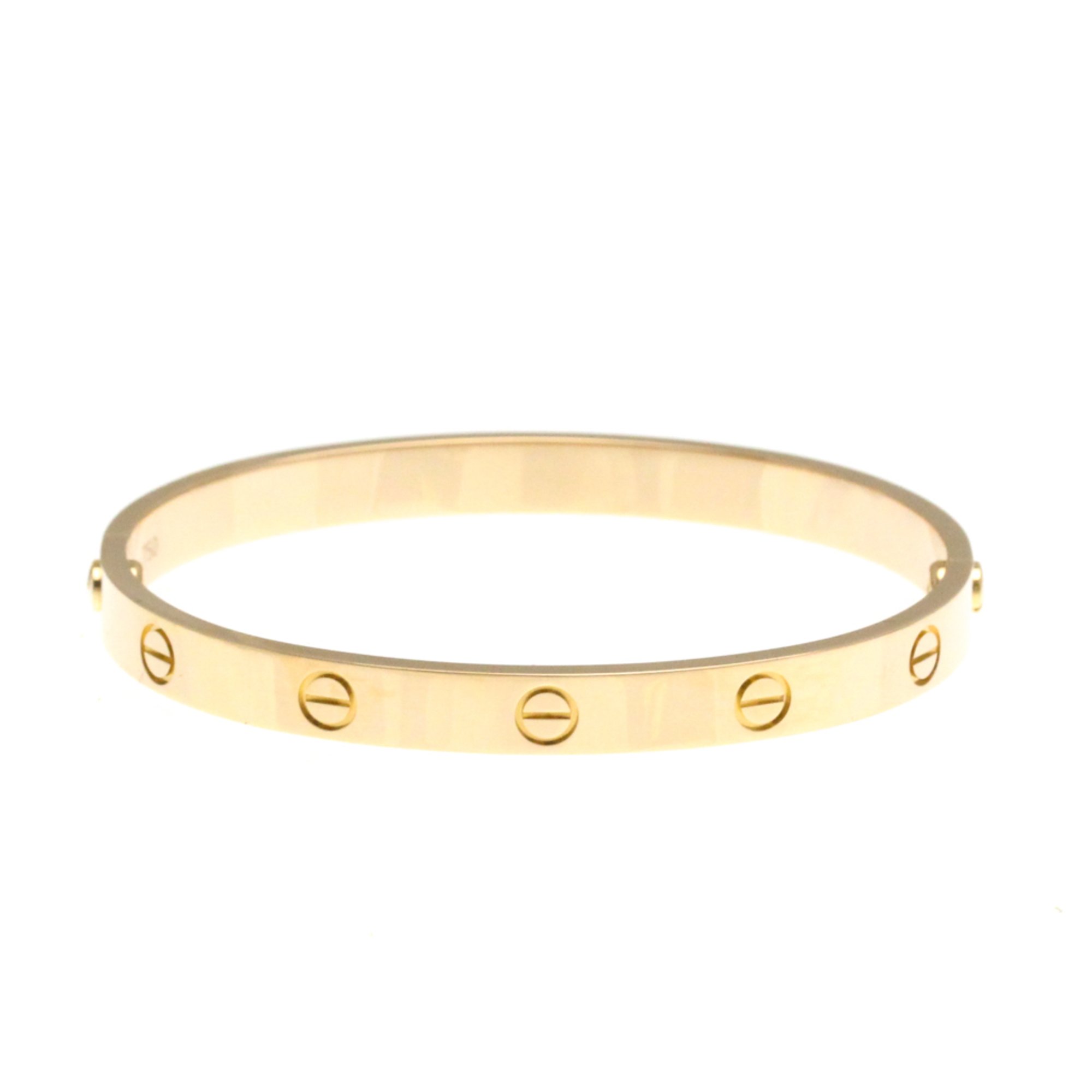 Cartier Love Bracelet Pink Gold (18K) No Stone Bangle Pink Gold