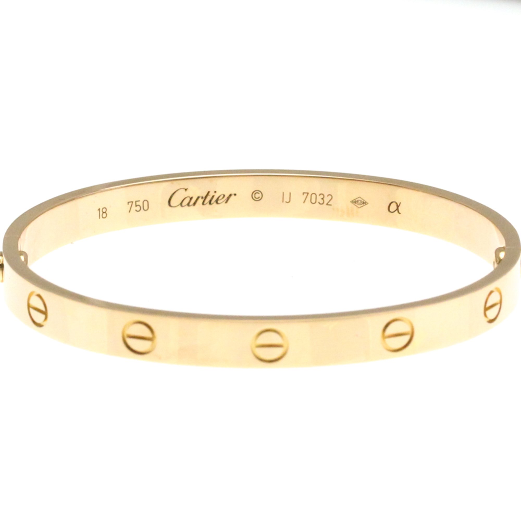 Cartier Love Bracelet Pink Gold (18K) No Stone Bangle Pink Gold