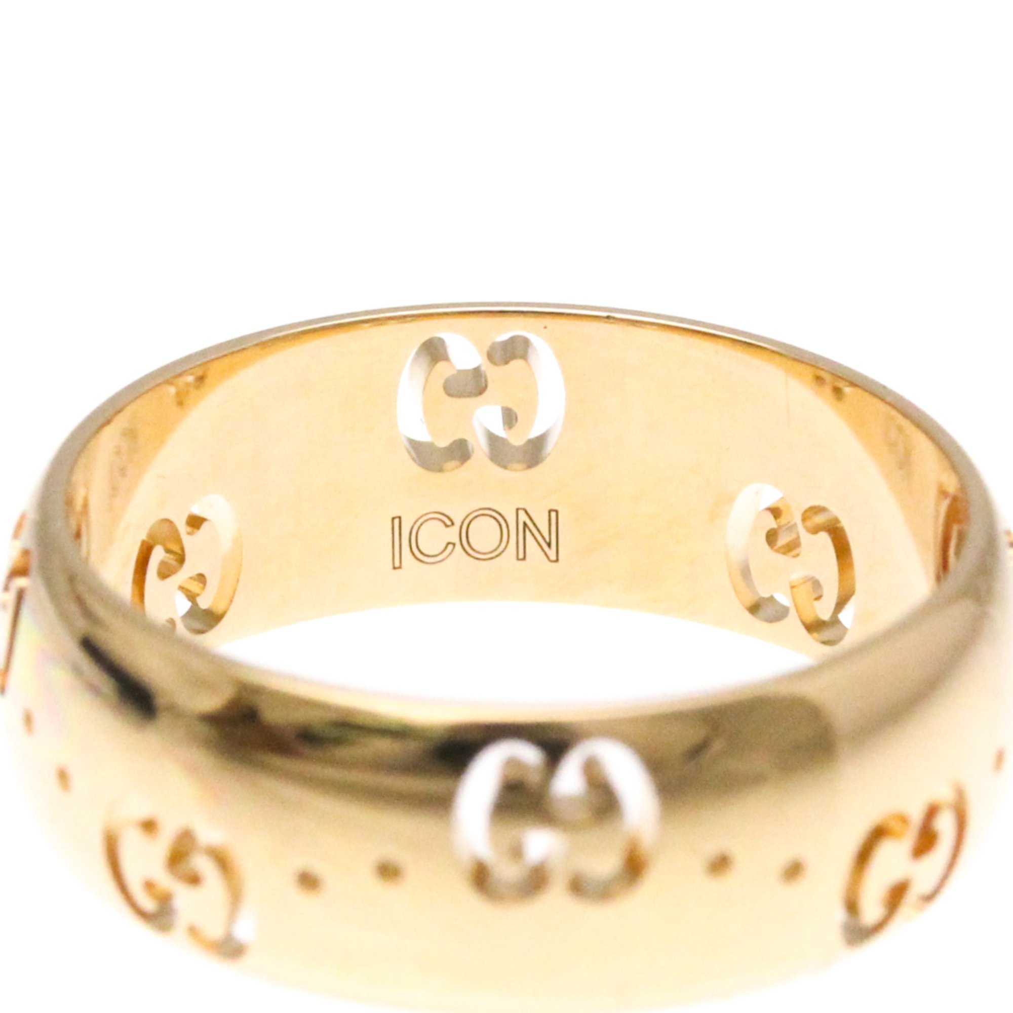 Gucci Icon Pink Gold (18K) Fashion No Stone Band Ring Pink Gold