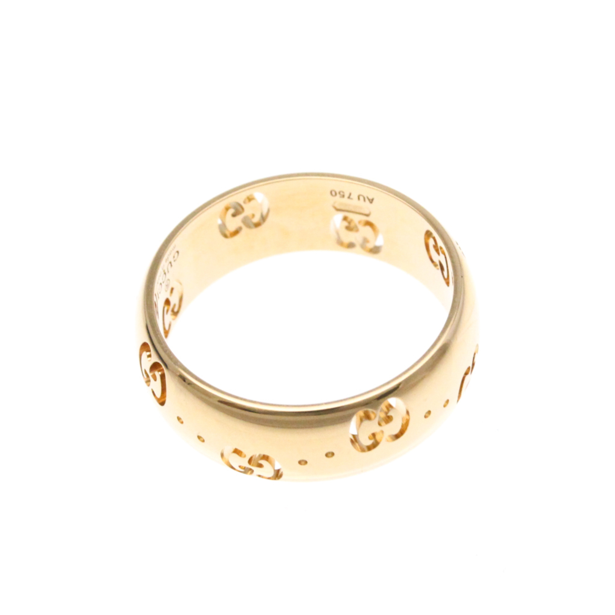 Gucci Icon Pink Gold (18K) Fashion No Stone Band Ring Pink Gold