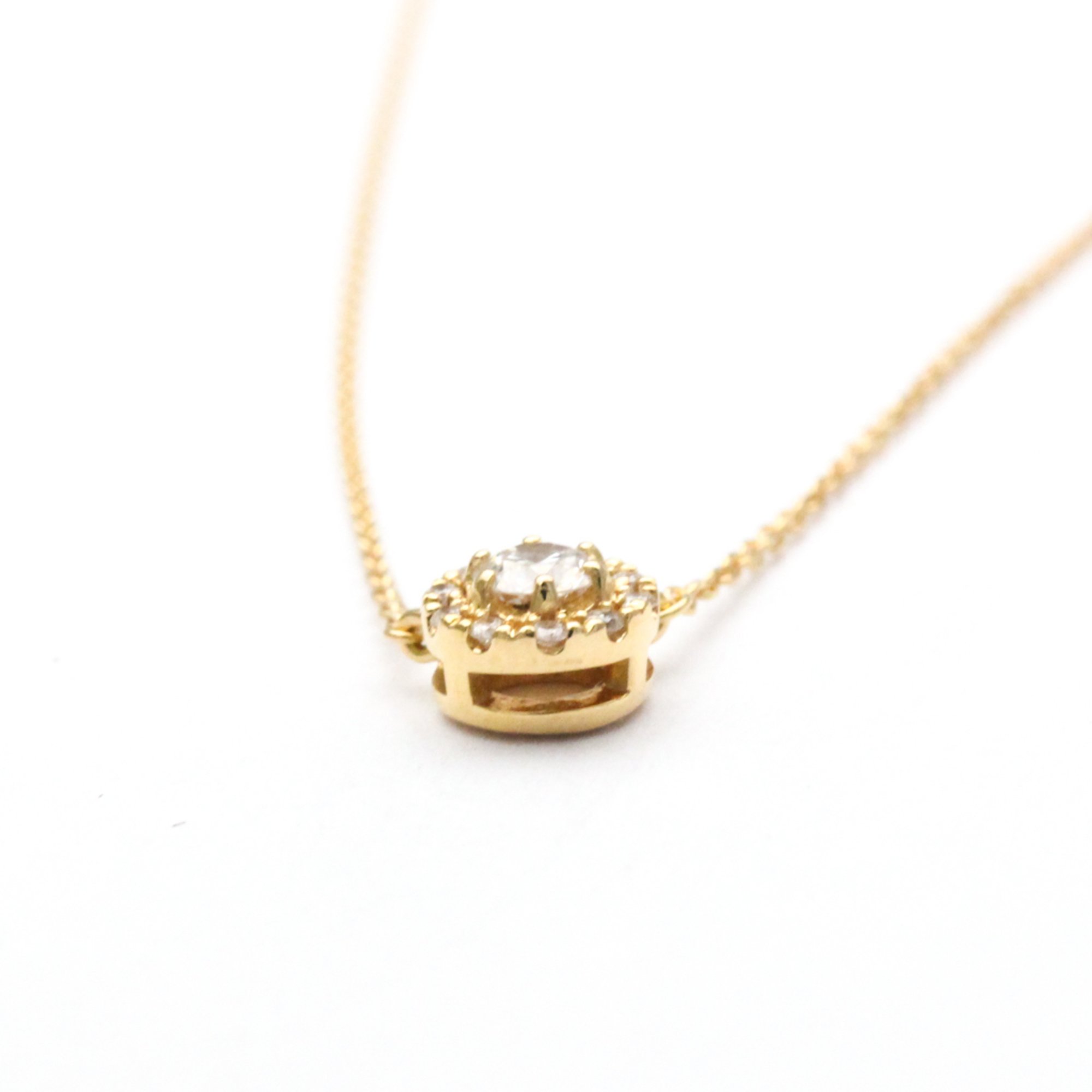 4°C Circle Diamond Necklace Yellow Gold (18K) Diamond Men,Women Fashion Pendant Necklace Carat/0.126 (Gold)