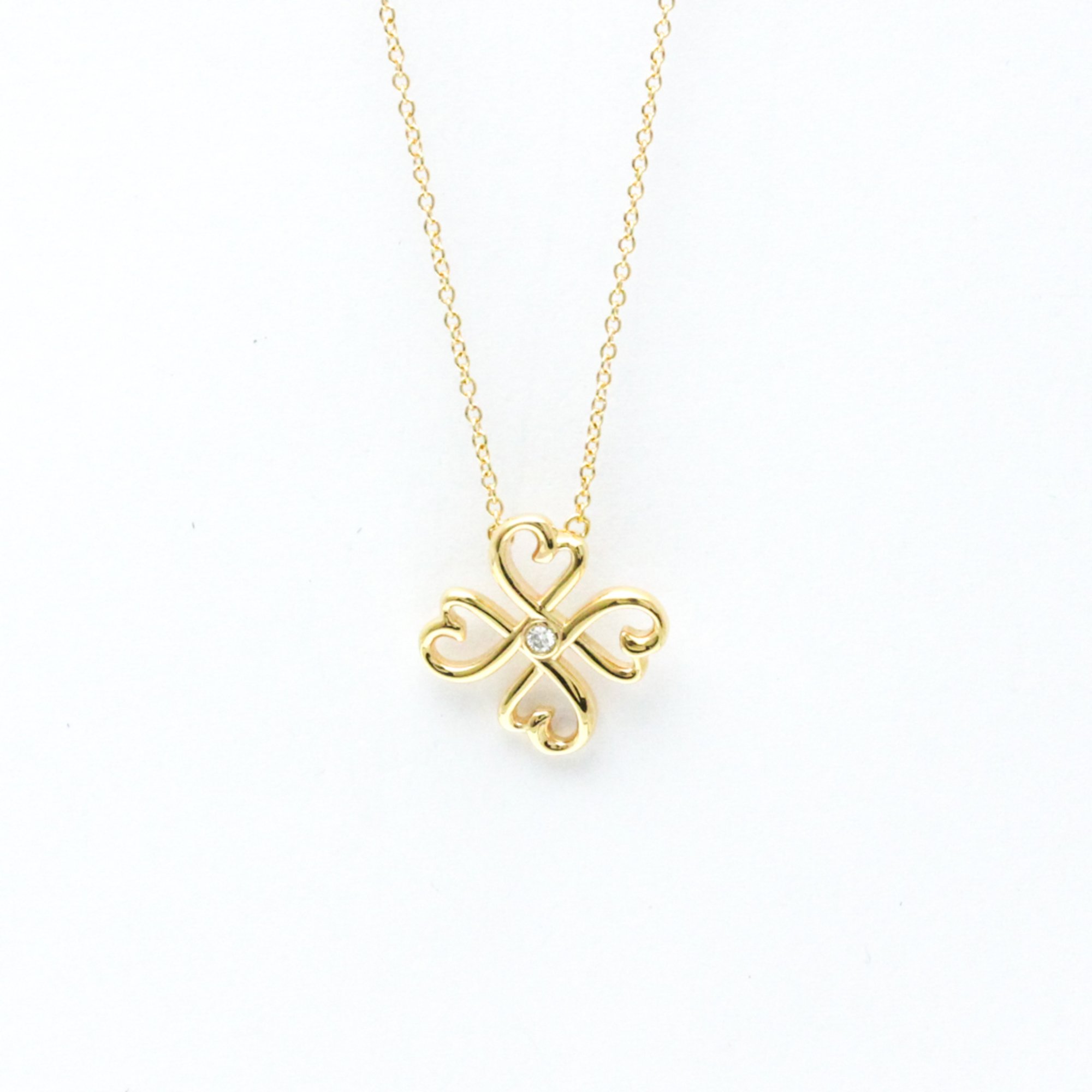 Tiffany Loving Heart Yellow Gold (18K) Diamond Women,Men Fashion Pendant Necklace (Gold)