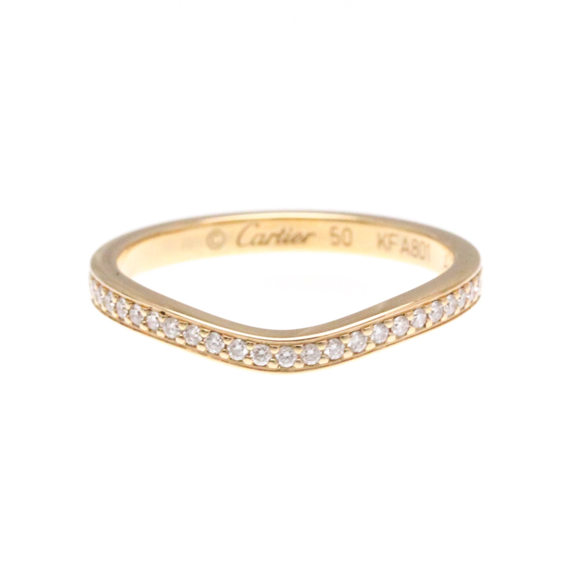 Cartier Ballerina Diamond Ring Pink Gold (18K) Fashion Diamond Band Ring Pink Gold