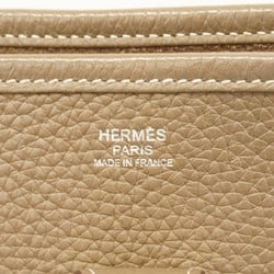 Hermes Shoulder Bag Evelyn 3PM Taurillon Clemence Etoupe T Engraved Ladies