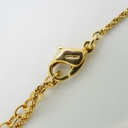 Christian Dior Necklace Oval GP Plated Gold Silver Ladies